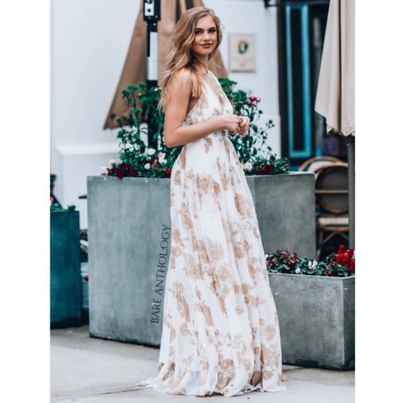 HP🌸LAST ONE🌸Tulle Velvet Floral Maxi Dress - Picture 3 of 8